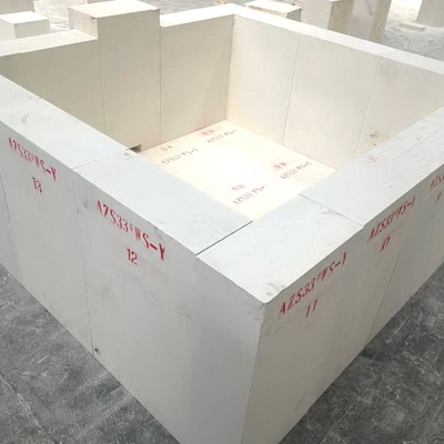 Oblique Casting Fused AZS Bricks Zirconium Corundum Brick Low thermal Expansion