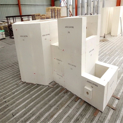 Zhengzhou Factory Bricks Glass Kiln AZS Bricks Zirconium Corundum Fused Cast Brick