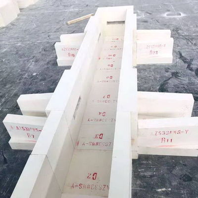 Zirconium Corundum Block AZS36 AZS33 AZS41 Bricks Oblique Casting Fused AZS Blocks